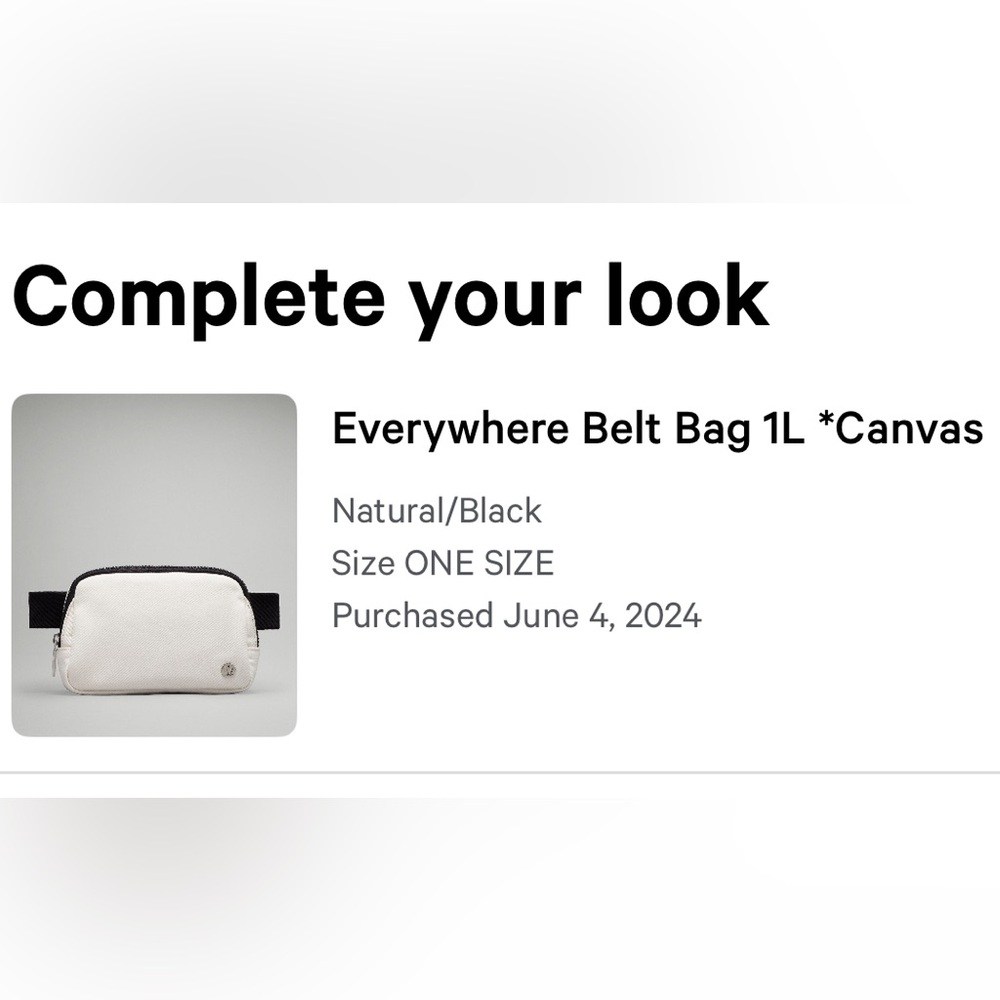 Lululemon canvas belt bag
